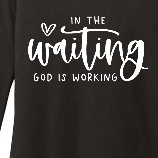 In The Waiting God Is Working Christian Easter Day Womens CVC Long Sleeve Shirt