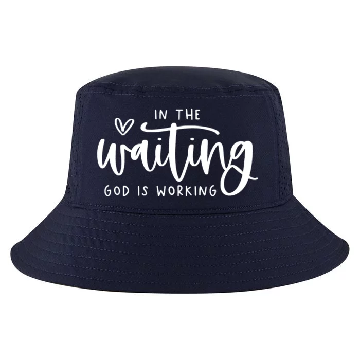 In The Waiting God Is Working Christian Easter Day Cool Comfort Performance Bucket Hat