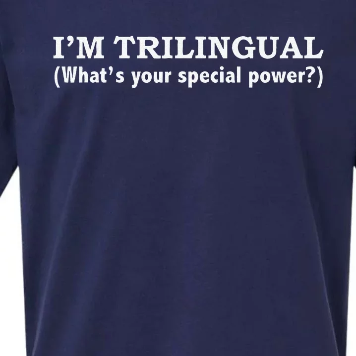 IM Trilingual WhatS Your Special Power Linguistics Sueded Cloud Jersey T-Shirt