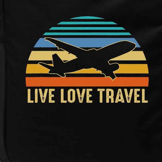 International Traveler World Traveling Live Love Travel Impact Tech Backpack