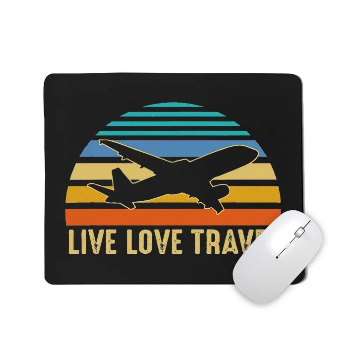 International Traveler World Traveling Live Love Travel Mousepad