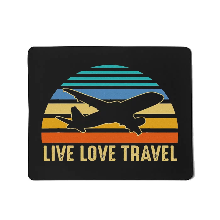 International Traveler World Traveling Live Love Travel Mousepad