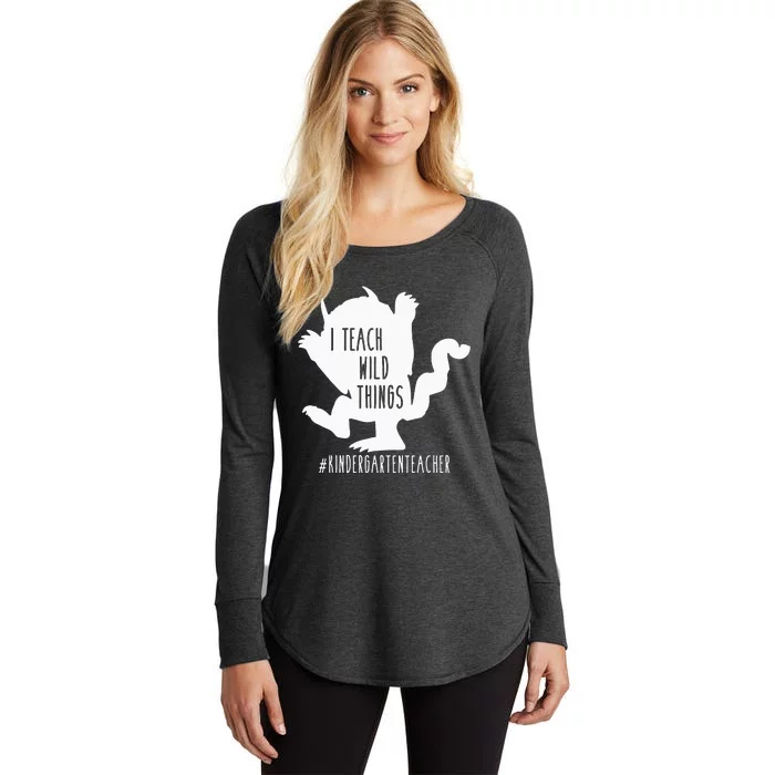 I Teach Wild Things Kindergarten Teacher Women's Perfect Tri Tunic Long Sleeve Shirt