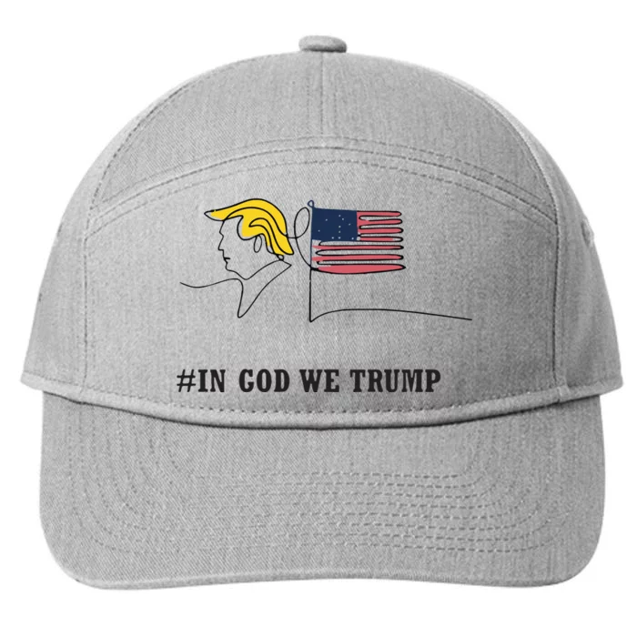 In Trust We Trump Republican Trump 4th Of July Day 7-Panel Snapback Hat