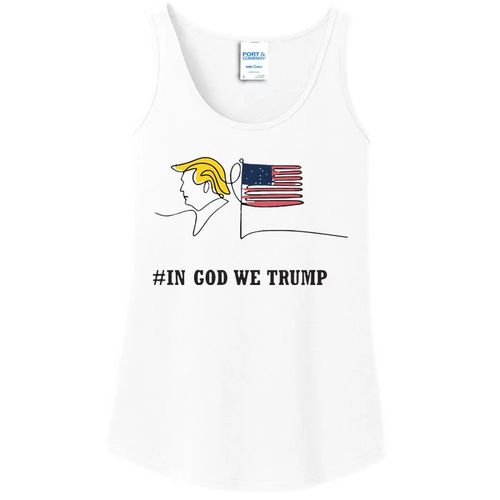 In Trust We Trump Republican Trump 4th Of July Day Ladies Essential Tank