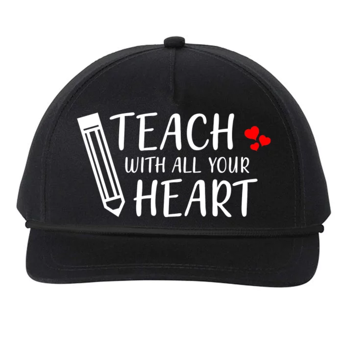 I Teach With All Your Heart Snapback Five-Panel Rope Hat