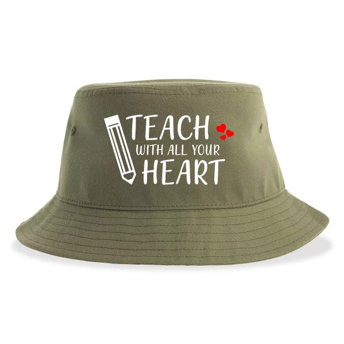 I Teach With All Your Heart Sustainable Bucket Hat