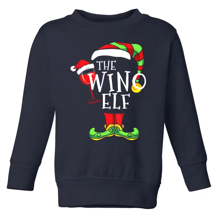 I'm The Wino Elf Family Matching Christmas Gift Group Toddler Sweatshirt