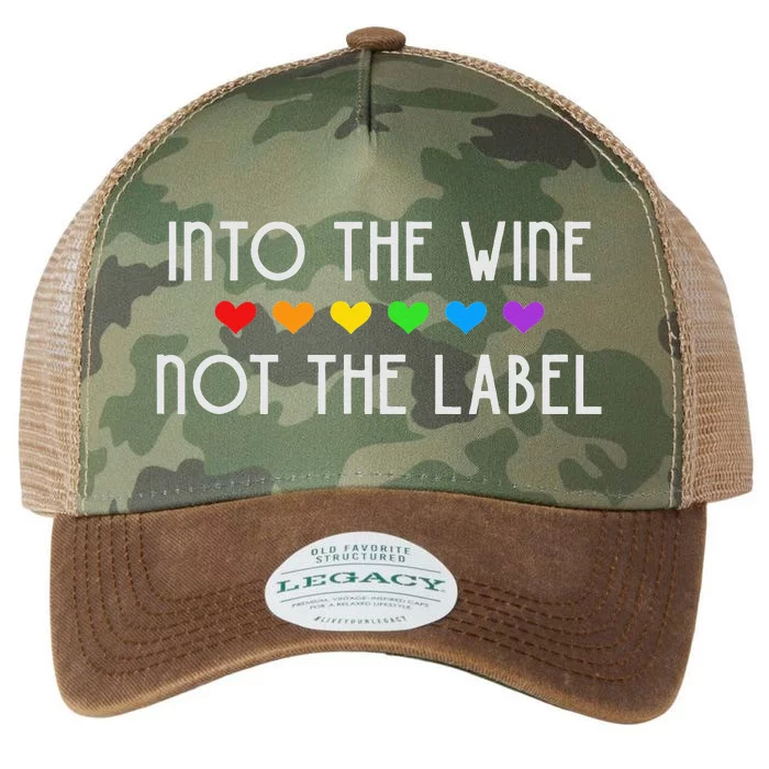 Into the Wine Not the Label LGBTQ+ Pride Rainbow Hearts Legacy Tie Dye Trucker Hat