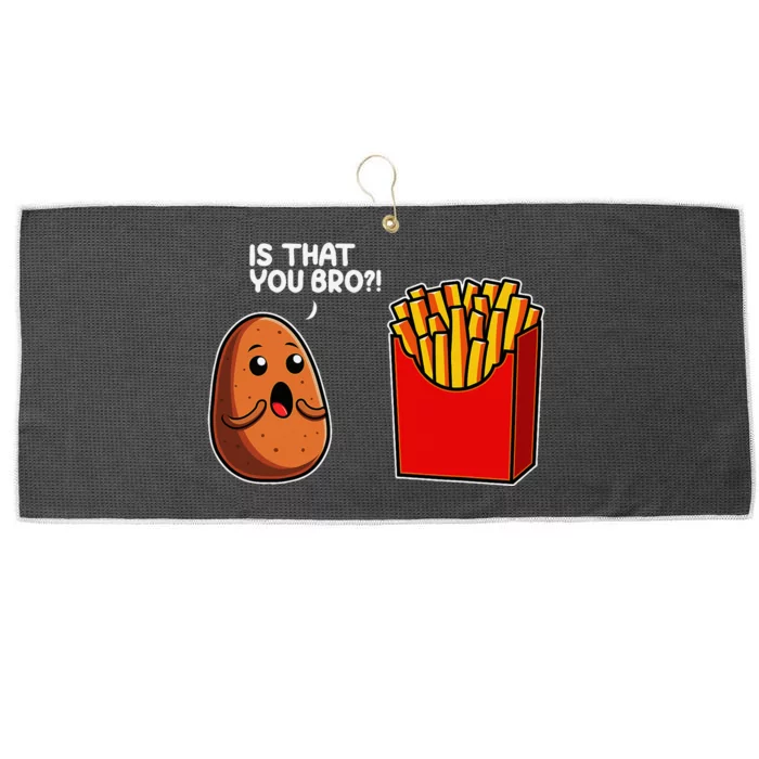 Is That You Bro Potato French Fry Vegetable Funny Food Pun Large Microfiber Waffle Golf Towel