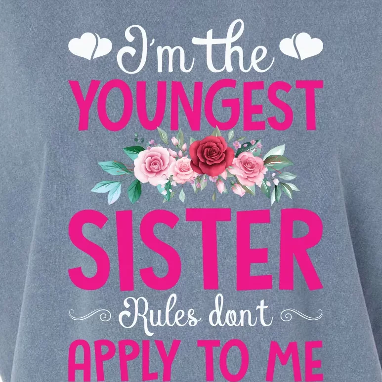 I'm The Youngest Sister Rules Don't Apply To Me Siblings Garment-Dyed Women's Muscle Tee