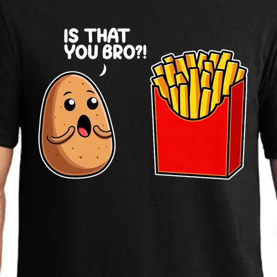 Is That You Bro Potato French Fry Vegetable Funny Food Pun Pajama Set