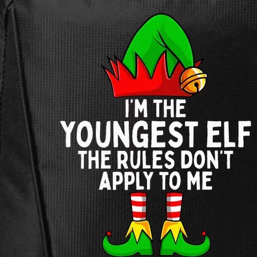 IM The Youngest Elf Matching Family Christmas City Backpack