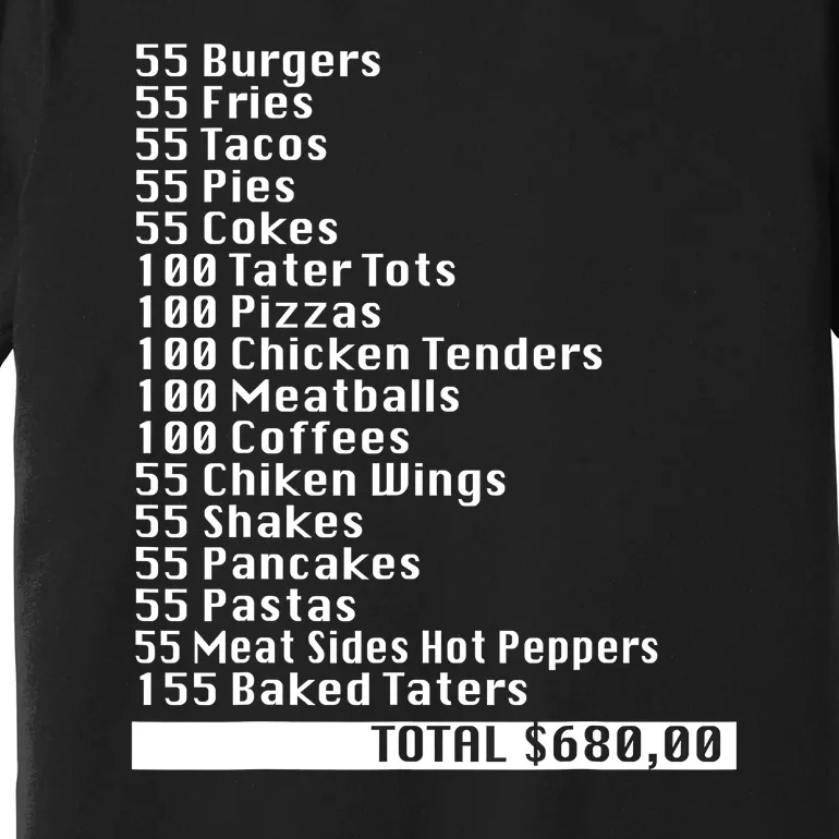 I Think You Should Leave 55 Burgers 55 Fries Premium T-Shirt