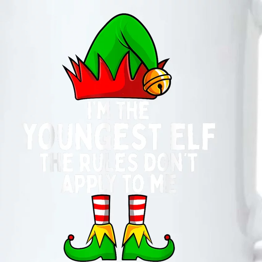 Im The Youngest Elf Matching Family Christmas Black Color Changing Mug