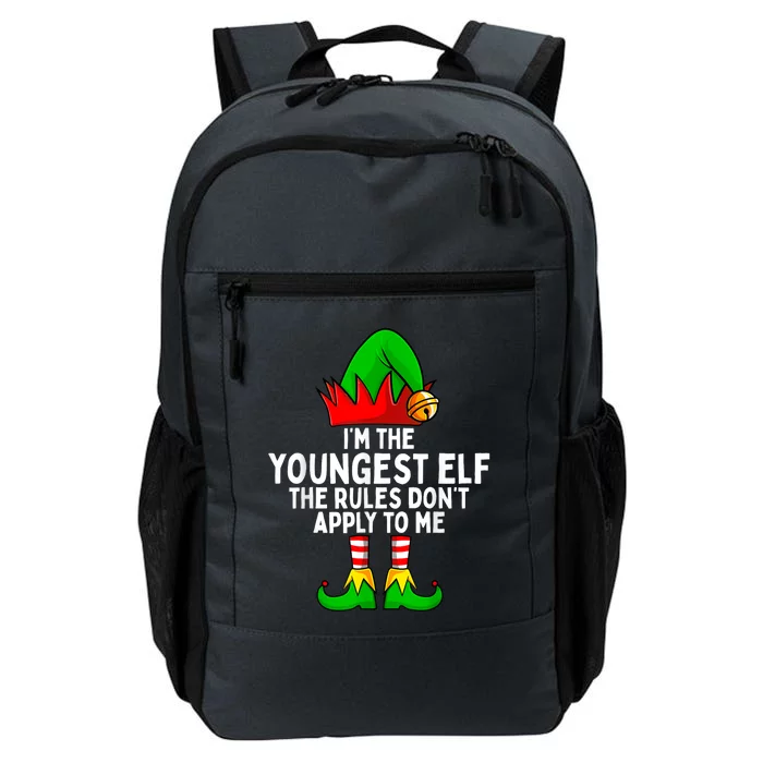 Im The Youngest Elf Matching Family Christmas Daily Commute Backpack