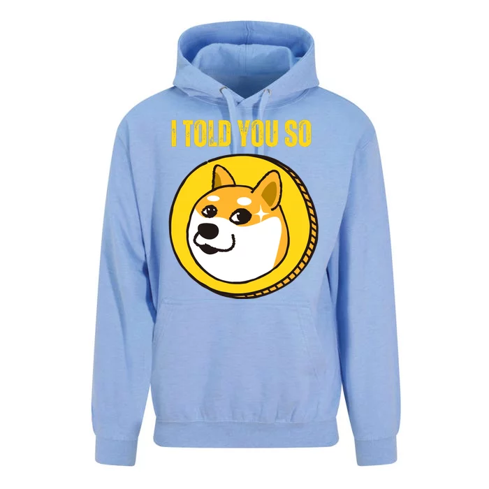 I Told You So To Hodl Dogecoin Now Doge Is Rich Millionaire Unisex Surf Hoodie