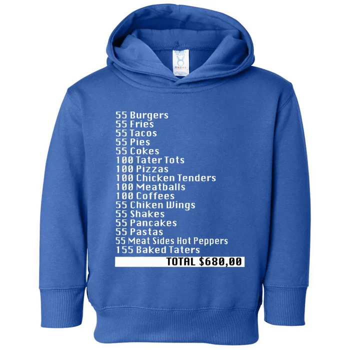 I Think You Should Leave 55 Burgers 55 Fries Toddler Hoodie