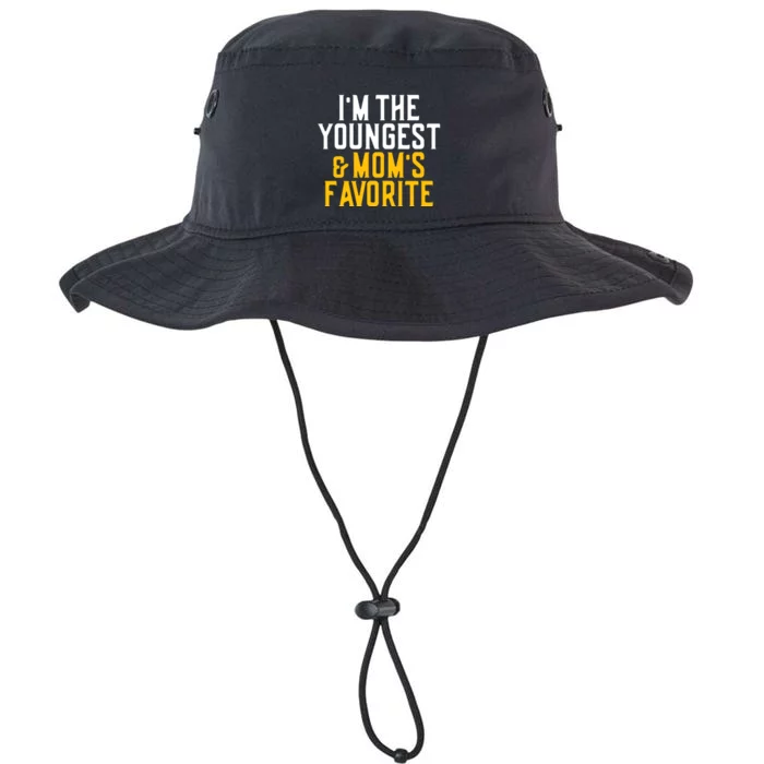 Im The Youngest And Moms Favorite Funny Sibling Legacy Cool Fit Booney Bucket Hat