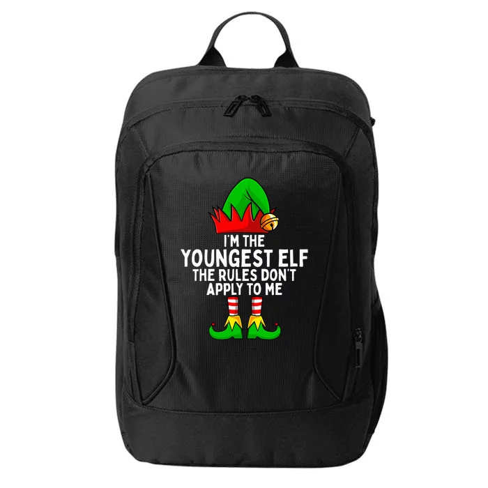 IM The Youngest Elf Matching Family Christmas City Backpack