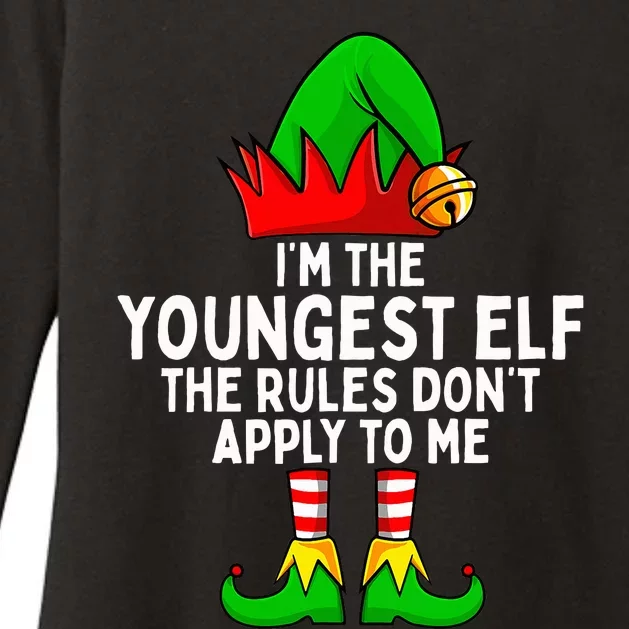 IM The Youngest Elf Matching Family Christmas Womens CVC Long Sleeve Shirt