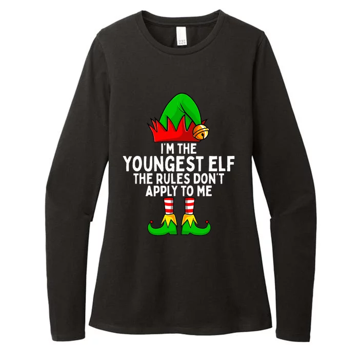 IM The Youngest Elf Matching Family Christmas Womens CVC Long Sleeve Shirt