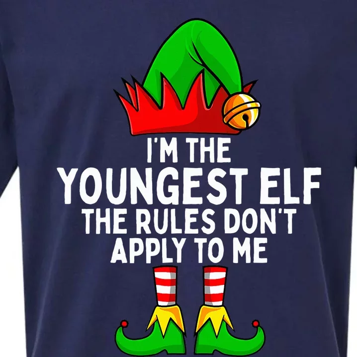 IM The Youngest Elf Matching Family Christmas Sueded Cloud Jersey T-Shirt