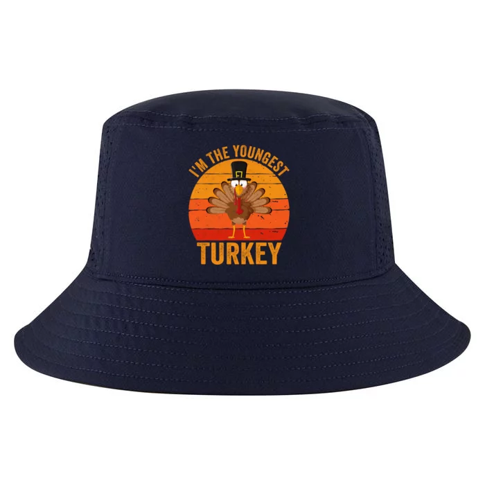 Im The Youngest Turkey Cool Gift Funny Thanksgiving Day Gift Cool Comfort Performance Bucket Hat