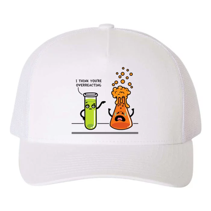 I Think Youre Overreacting Funny Nerd Chemistry Lover Yupoong Adult 5-Panel Trucker Hat