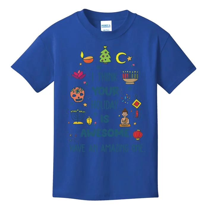 I Think Your Holiday Is Awesome Hanukkah Holiday Seasons Gift Kids T-Shirt