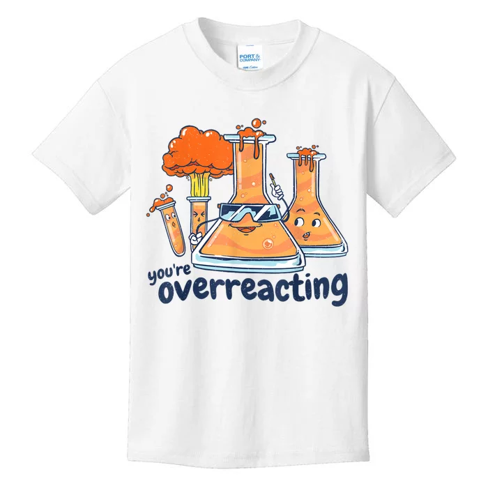 I Think You Are Overreacting Funny Nerd Chemistry Kids T-Shirt