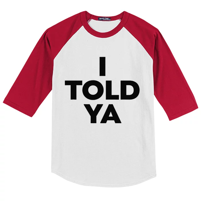 I Told Ya Tennis Kids Colorblock Raglan Jersey