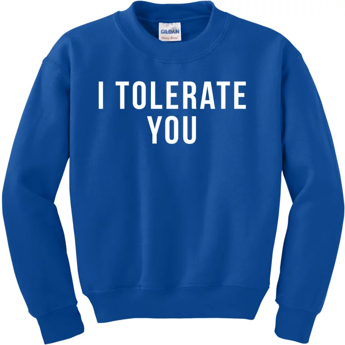 I Tolerate You Funny Valentines Day Gift Kids Sweatshirt