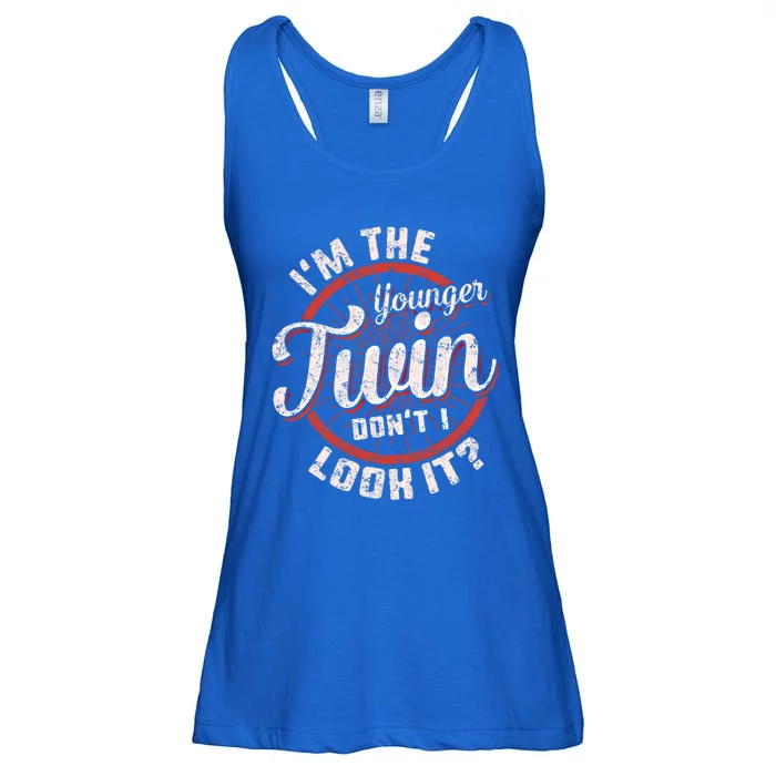 I'm The Younger Twin Don't I Look It Birthday Twins Matching Funny Gift Ladies Essential Flowy Tank