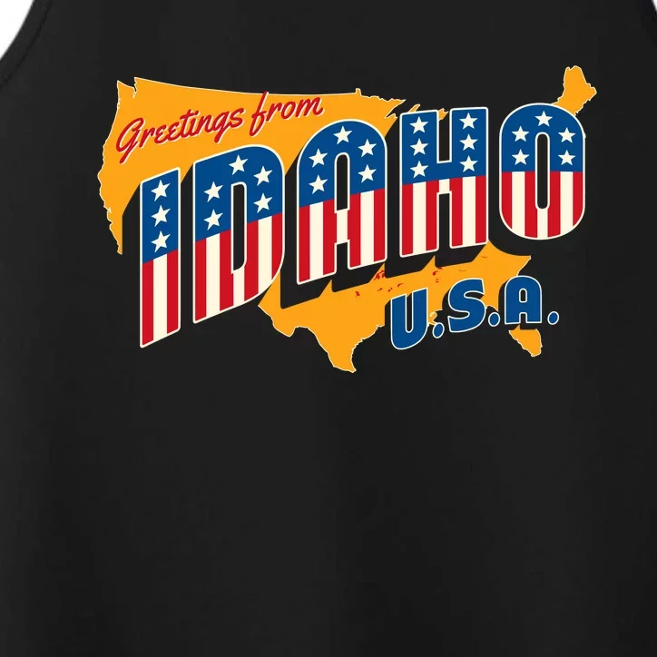 Idaho Usa 4th July Performance Tank