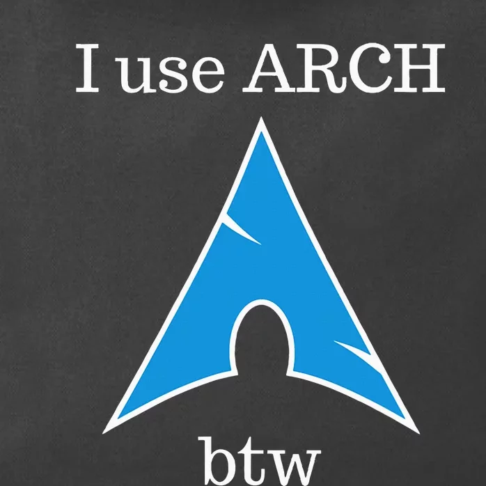 I Use Arch Btw Zip Tote Bag