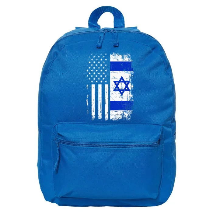 Israel Usa Flag 16 in Basic Backpack