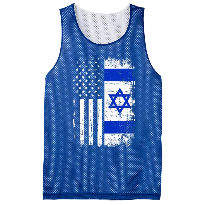 Israel Usa Flag Mesh Reversible Basketball Jersey Tank