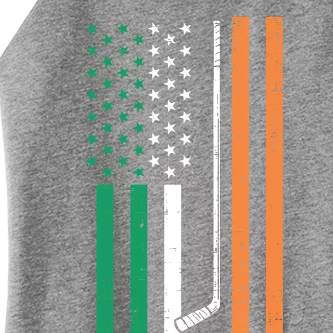 Irish Us Flag Ice Hockey St Patricks Day Sports Patriotic Gift Women’s Perfect Tri Rocker Tank