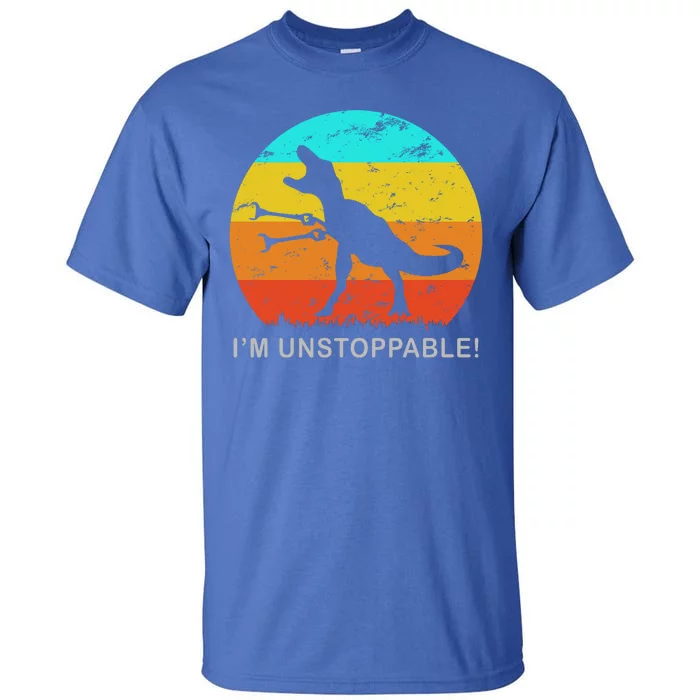 I'm Unstoppable Funny Vintage Retro TRex Tall T-Shirt