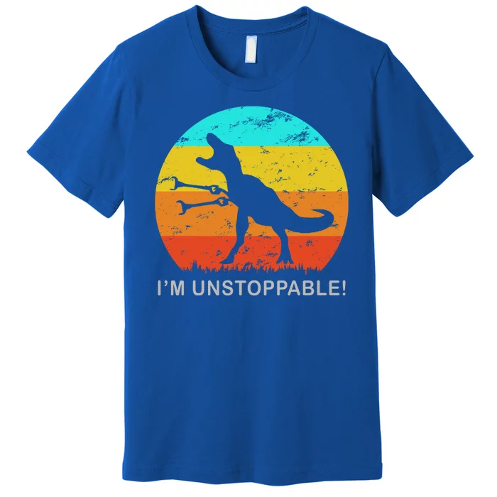 I'm Unstoppable Funny Vintage Retro TRex Premium T-Shirt