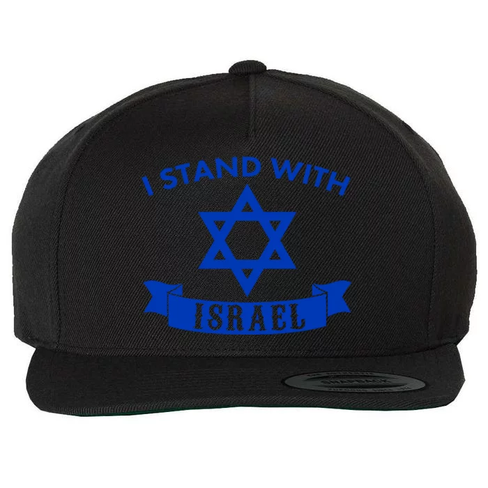 Israel USA Flags support Wool Snapback Cap