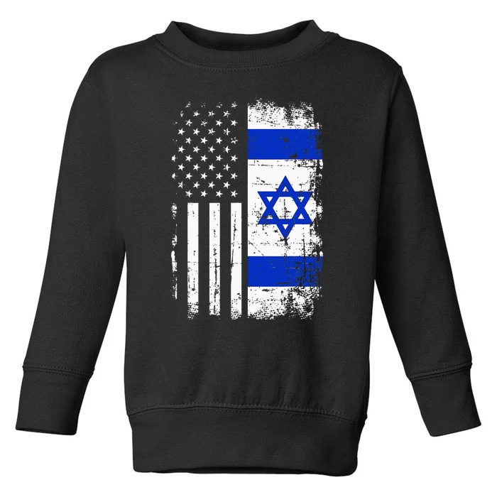 Israel Usa Flag Toddler Sweatshirt