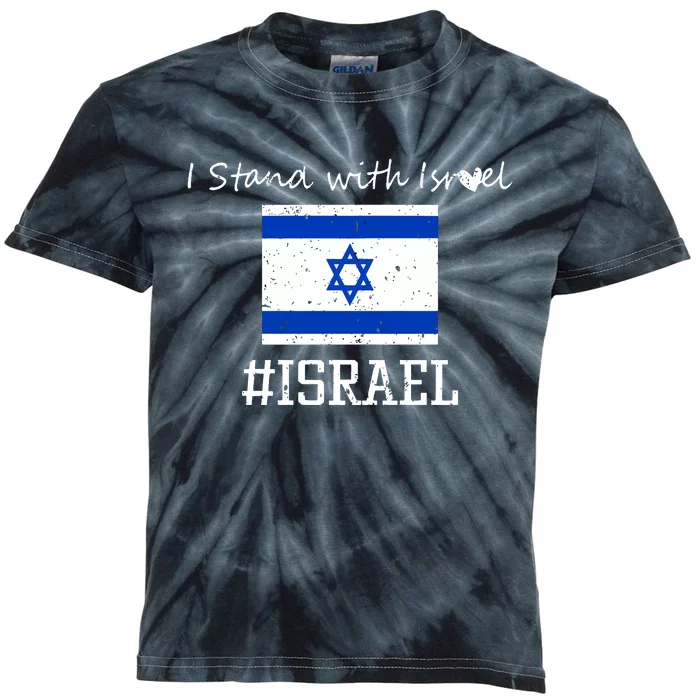 Israel USA Flags Kids Tie-Dye T-Shirt