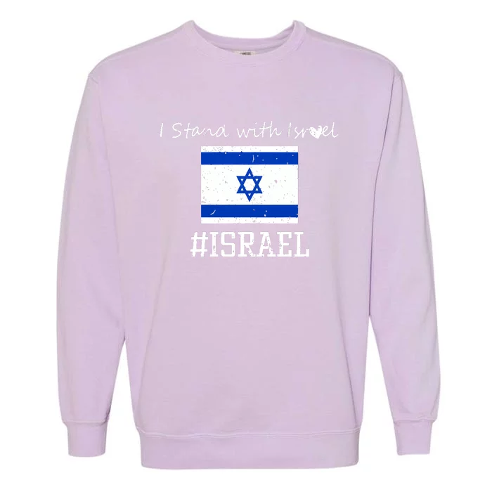 Israel USA Flags Garment-Dyed Sweatshirt