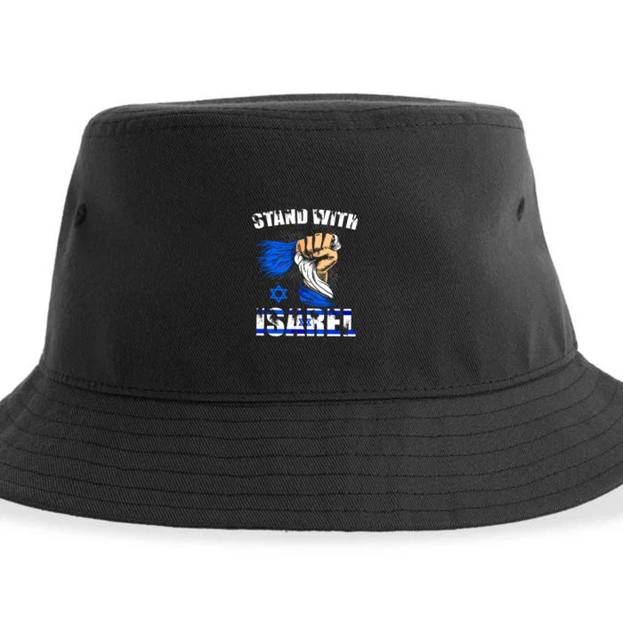 Israel USA Flags Sustainable Bucket Hat