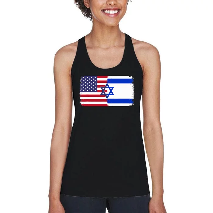 Israel Usa Flag Women's Racerback Tank