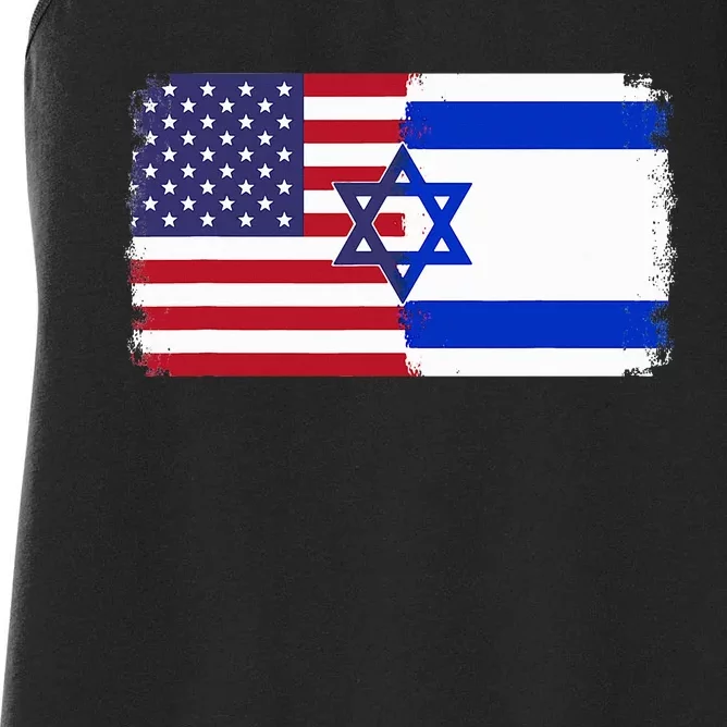 Israel Usa Flag Women's Racerback Tank