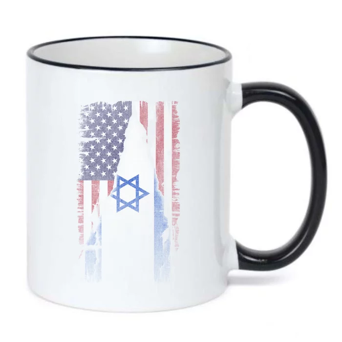 Israel Usa Flag | I Stand With Israel Black Color Changing Mug