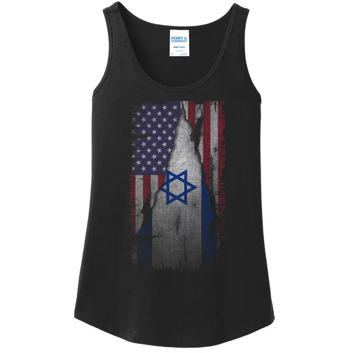 Israel Usa Flag | I Stand With Israel Ladies Essential Tank